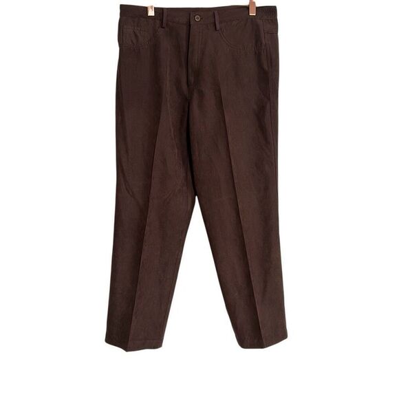 Alfred Dunner Casual Faux Suede Dress Pants Brown Size 6P - Picture 2 of 8